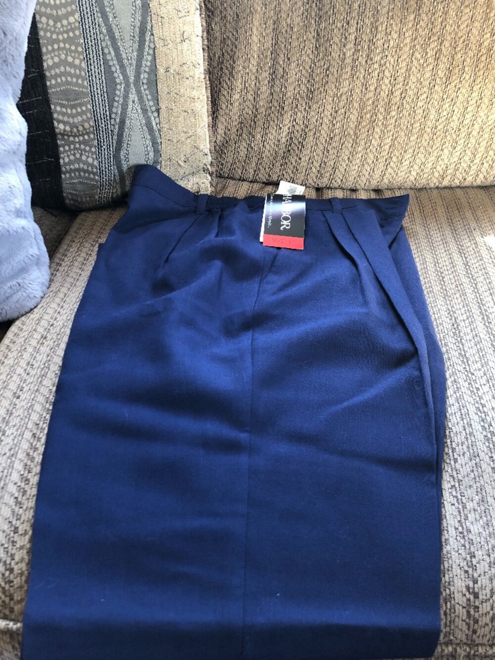 NWT Sag Harbor 14 Navy Blue Dress Pants 32" Waist #JS
